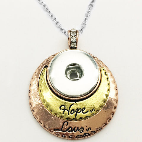 Hope & Love Pendant for 18 mm Snap