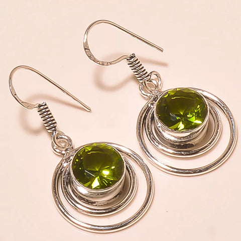 Green Peridot Earrings