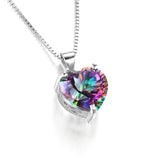 Rainbow Topaz Heart Pendant