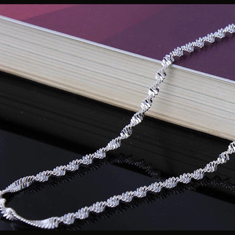 Sterling Silver Wave Chain