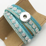 Velvet Wrap Bracelet For 18 mm Snap (3 Colour Choices)