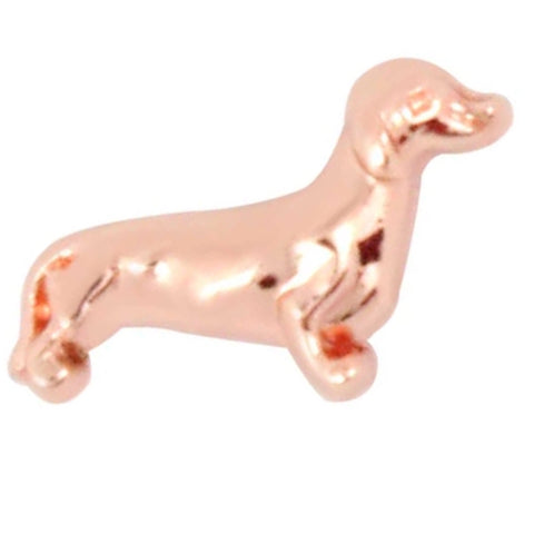 Dog Slide Charm - Rose Gold