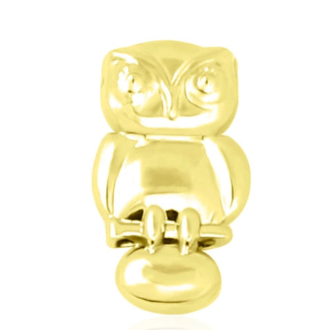 Owl Slide Charm - Gold