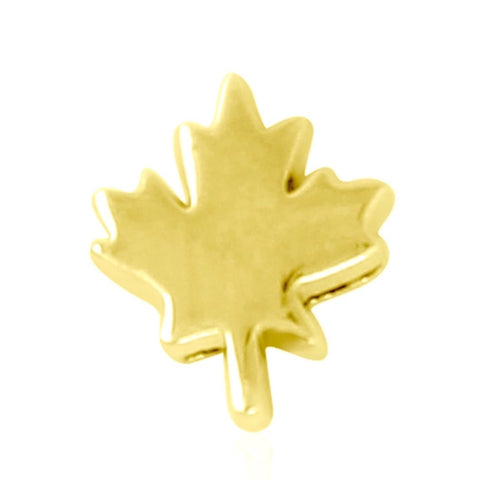 Maple Leaf Slide Charm - Gold