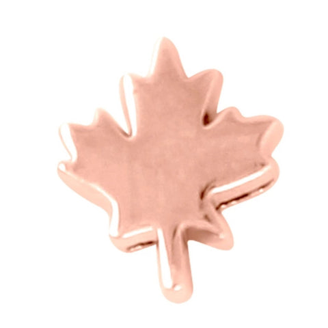 Maple Leaf Slide Charm - Rose Gold