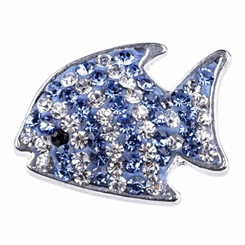 Angel Fish - Blue and White Striped 18 mm Snap