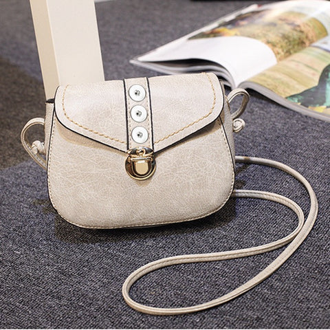 Classic Light PU Leather Purse for Three 18 mm Snaps