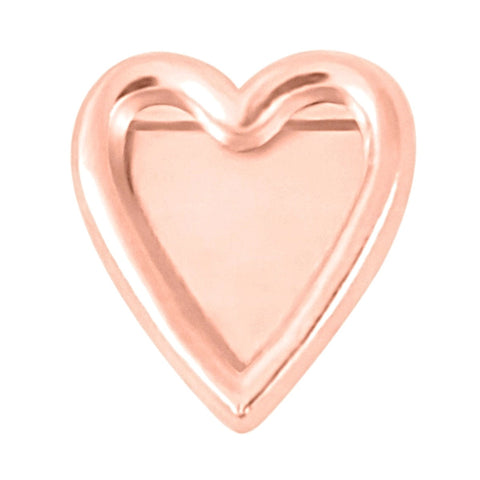 Heart Slide Charm - Rose Gold