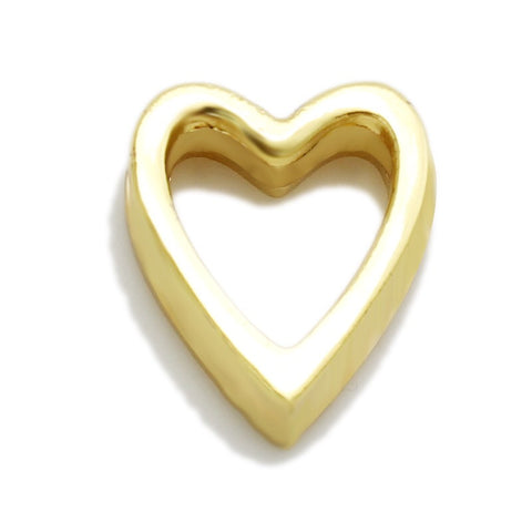 Heart Slide Charm - Gold