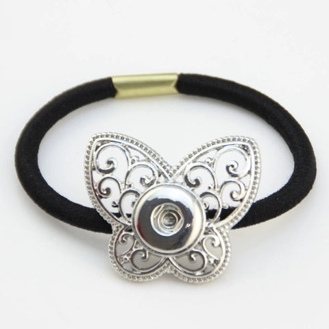 Butterfly Hair Elastic for 12 mm snaps