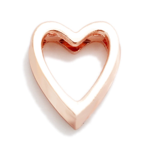 Heart Slide Charm - Rose Gold