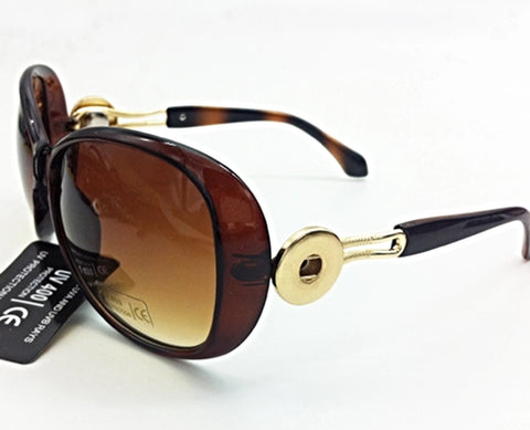 Dark Brown Sunglasses for 18 mm Snaps
