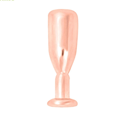 Champagne Glass Slide Charm - Rose Gold