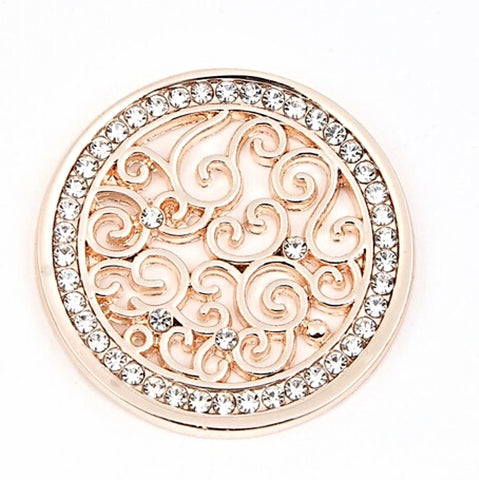 Elegant Swirls (gold) 33 mm coin