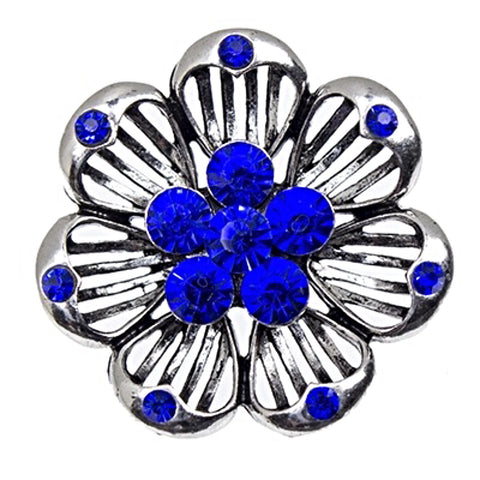 Blue Lotus Flower 20 mm Snap