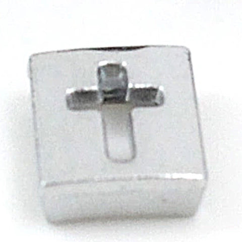 Cut Out Cross Slide Charm - Silver