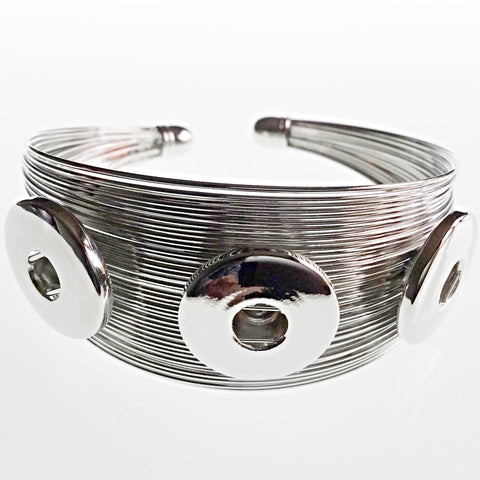 Wired Cuff Bangle for 18 mm snaps