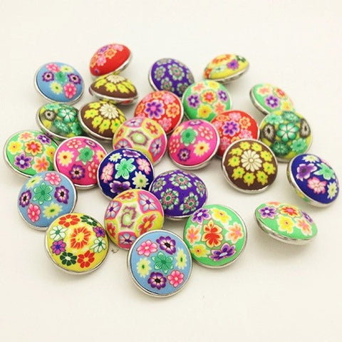 Summer Flowers 18 mm Snaps (4 Colour Choices)