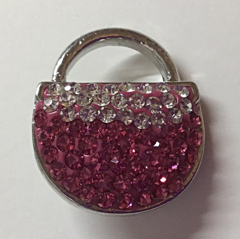 Petite Purse - Dark Pink and White 20 mm Snap