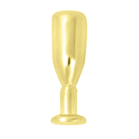 Champagne Glass Slide Charm - Gold