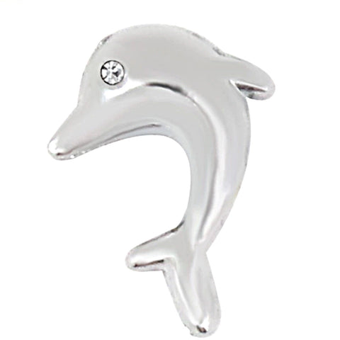 Dolphin Slide Charm - Silver