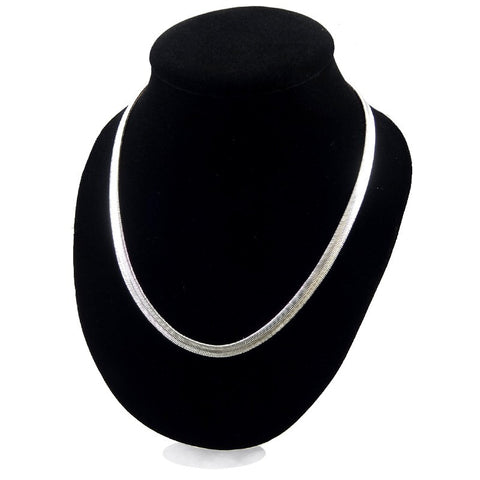 925 Sterling silver plated 6 mm wide snake chain