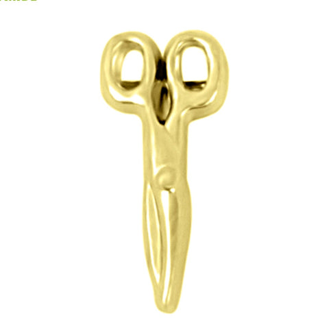 Scissors Slide Charm - Gold