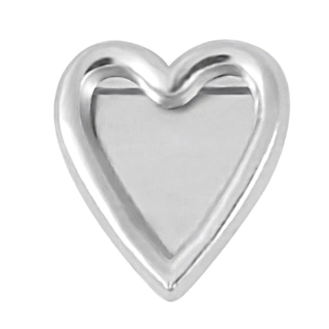 Heart Slide Charm - Silver
