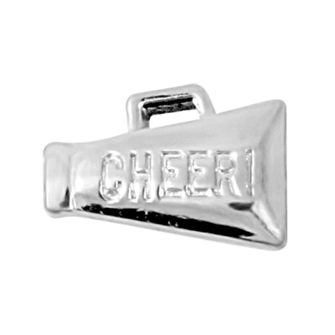 Cheer Slide Charm - Silver
