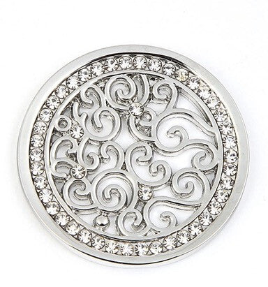 Elegant Swirls 33 mm coin