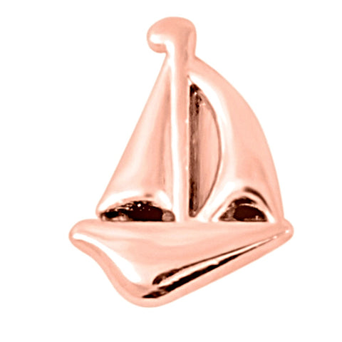 Sail Boat Slide Charm - Rose Gold