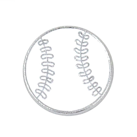 Baseball Slide Charm - Silver