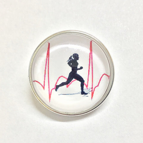 Heart Of A Runner 18 mm Snap