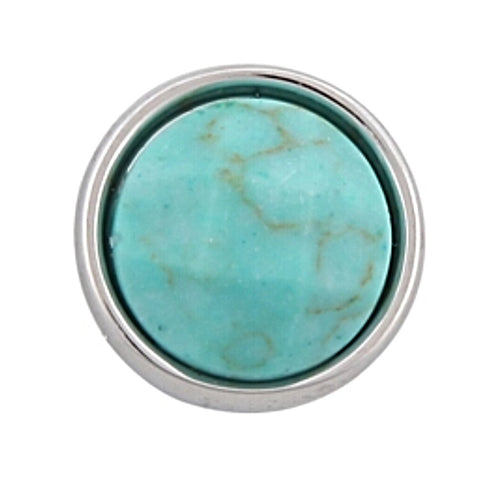 Totally Turquoise Slide Charm - Silver
