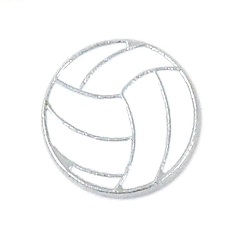Volley Ball Slide Charm - Silver