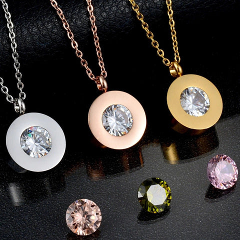 Interchangeable Crystal Necklace and Pendant