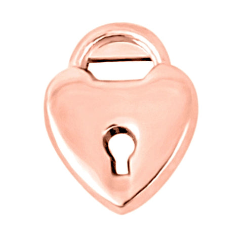 Unlock My Heart Slide Charm - Rose Gold