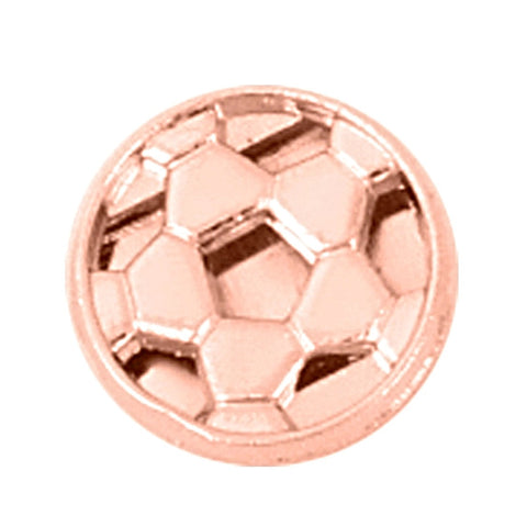 Soccer Ball Slide Charm - Rose Gold