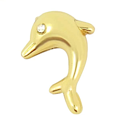 Dolphin Slide Charm - Gold