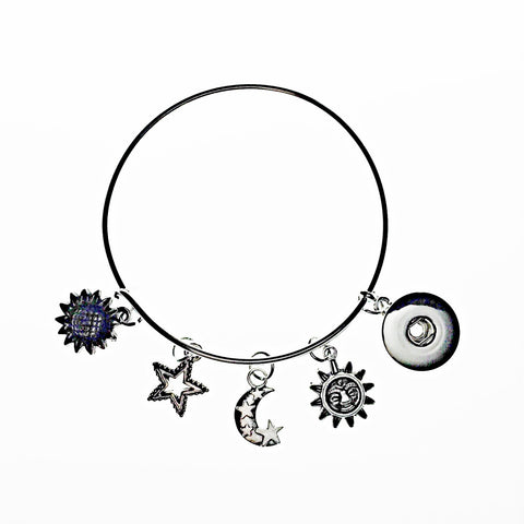 Day and Night Charm Bangle for 18 mm snap